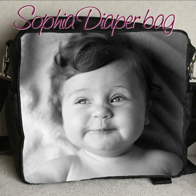 custom designer photo diaper bag from your baby portrait session