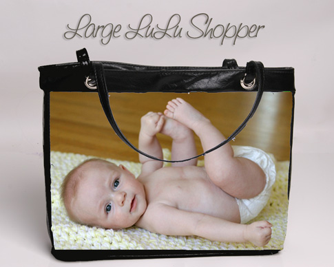custom designer photo handbag from your portrait session - lulu shopper bag