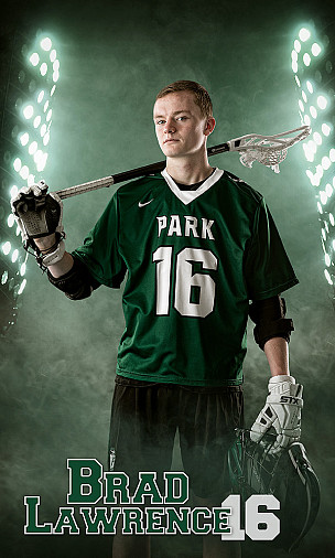 Park high school Lacrosse individual standing portrait